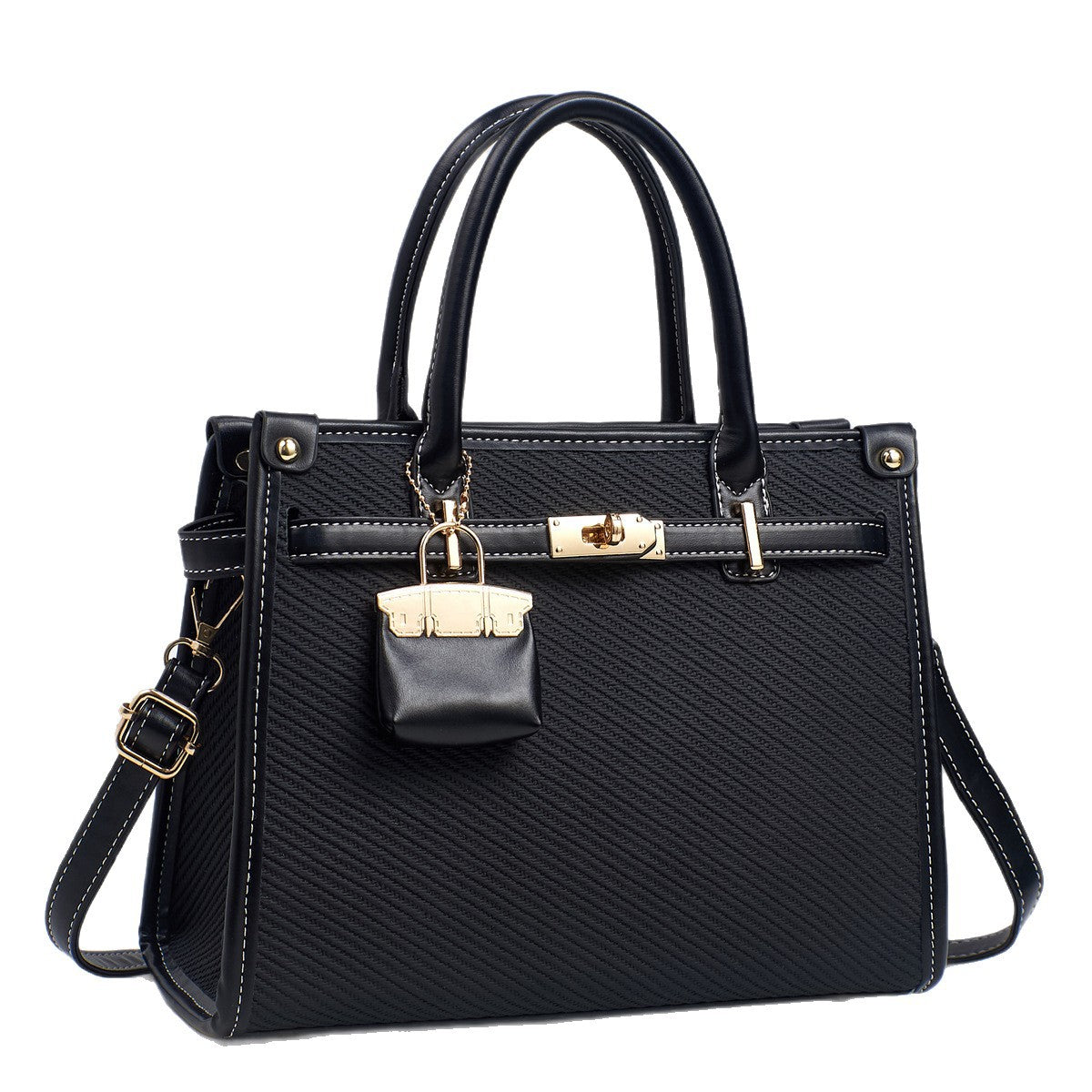 Women's Color Matching Cloth Pattern Shaping Large Capacity Texture Western Style Bags