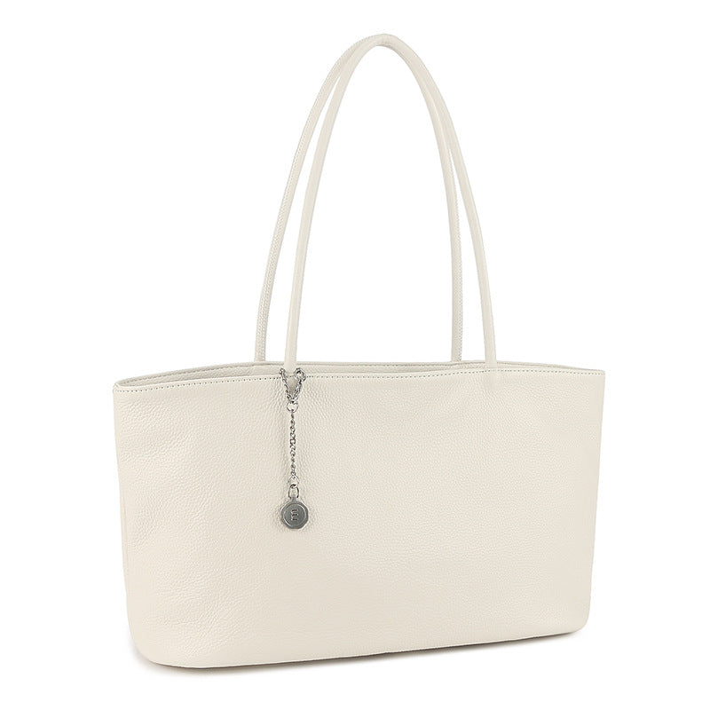 Women's Niche Shopping Cowhide Simple Large Capacity Underarm Bag