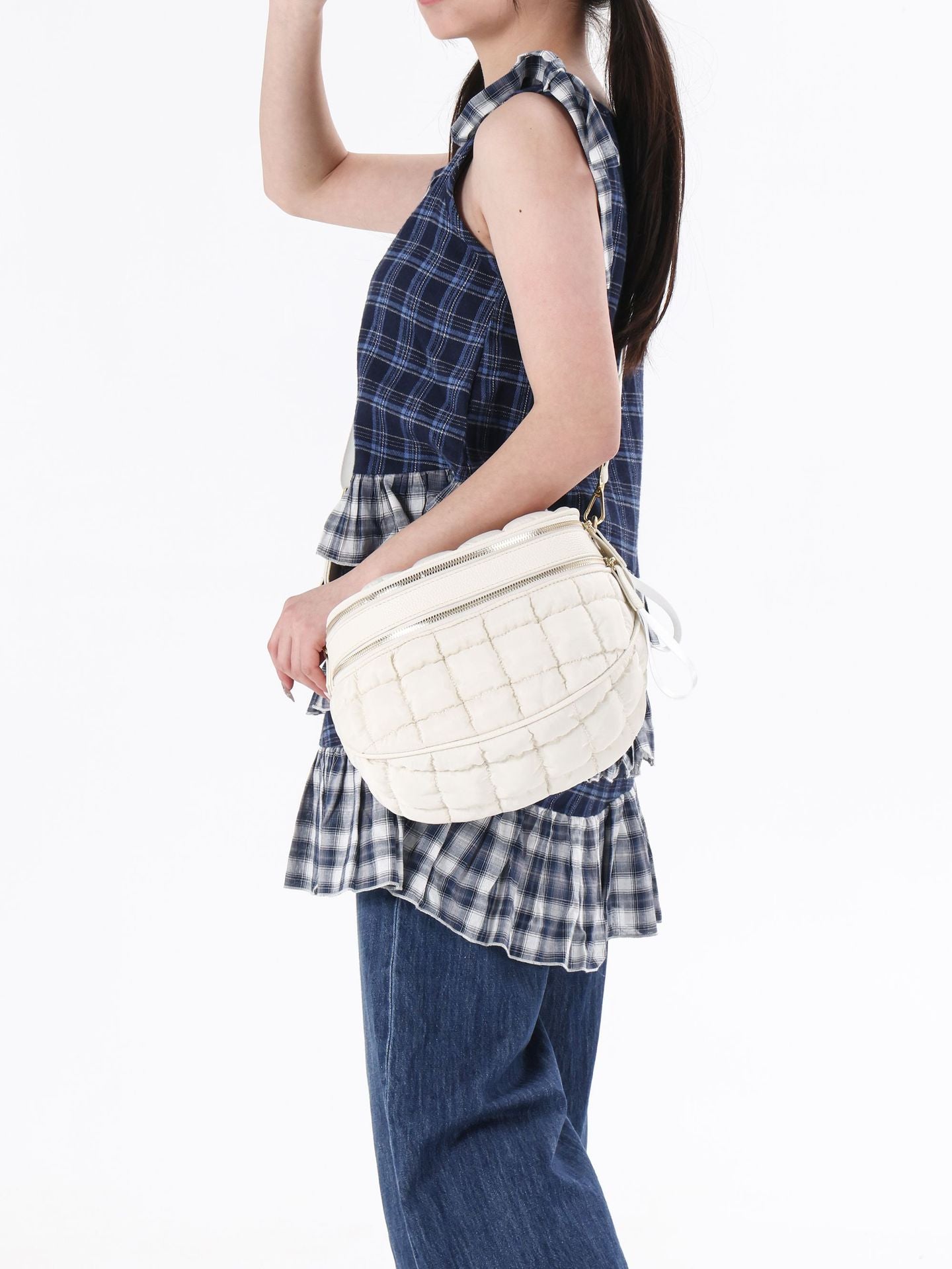 Women's Wind Cotton Clothes Bubble Fashion Large Shoulder Bags