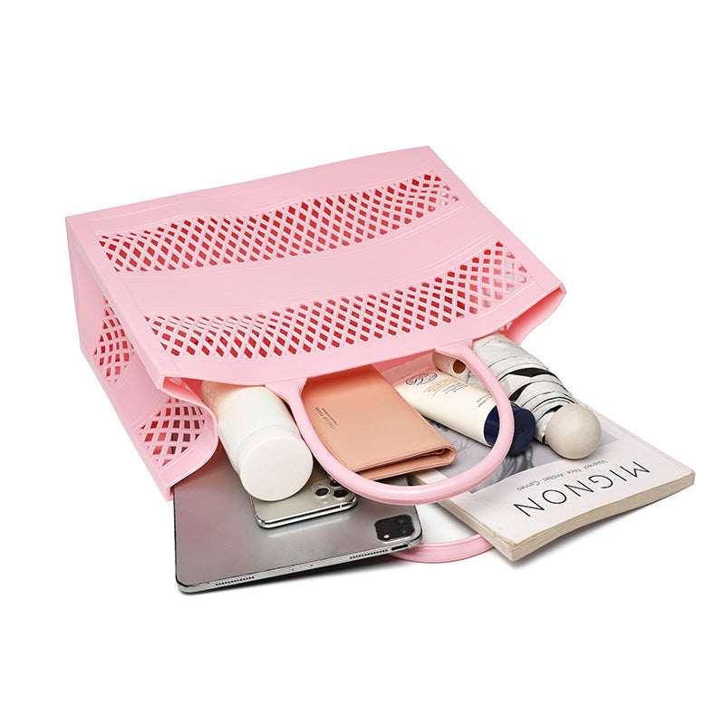 Gel Fashion Wild Large Capacity Candy Color Hollow Basket Vegetable Bags