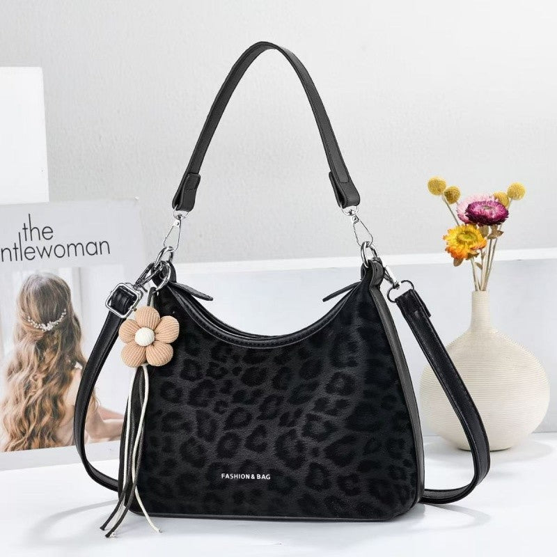 Women's Capacity Daily Commuter Underarm Personalized Leopard Bags
