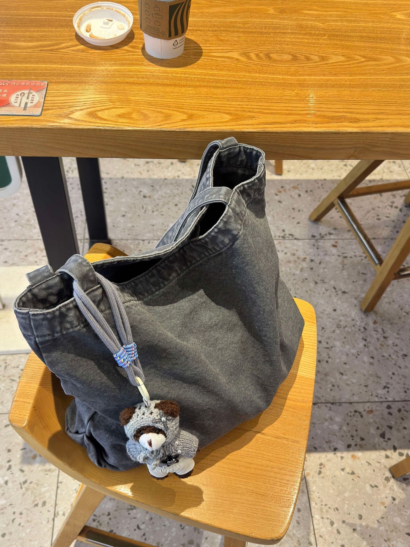 Large Capacity Washed Canvas Versatile Commuter Tote Bags