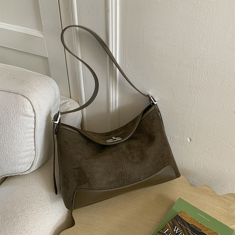 Korean Style Fashion Suede Graceful Commuter Women's Messenger Bag