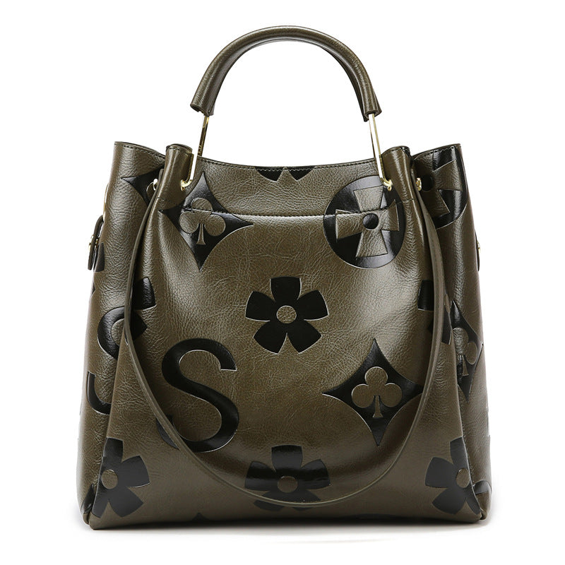 Women's High-grade Large Capacity Retro Simple Fashion Bucket Bag