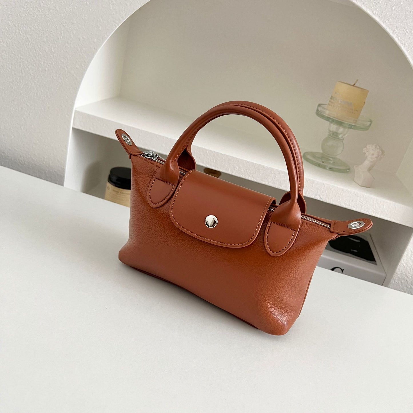 Women's Leather Niche First Layer Cowhide Large Women's Messenger Bag