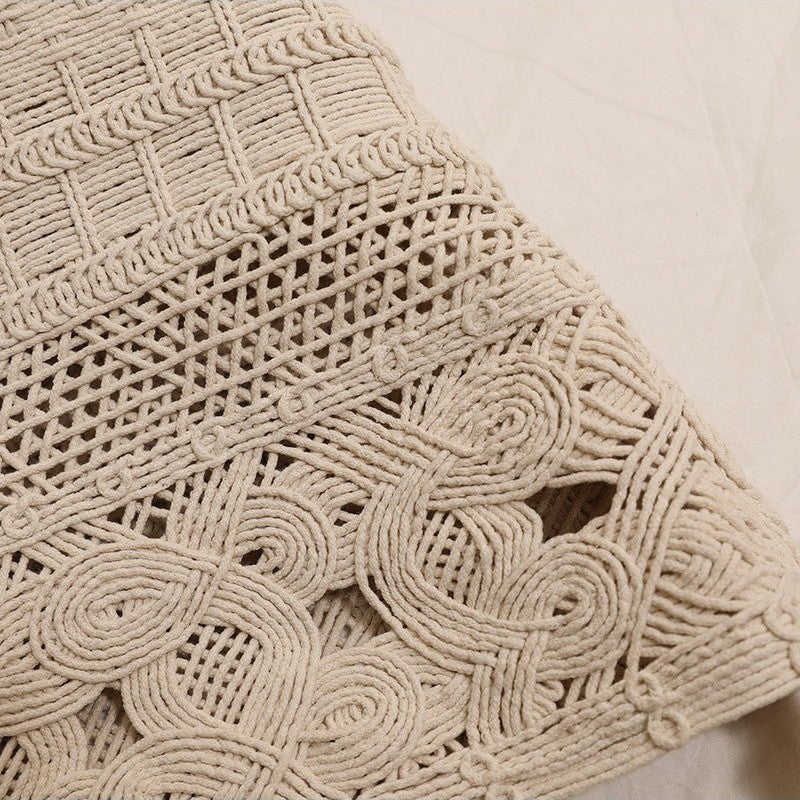 Capacity One Straw Fashion Flower Woven Bags