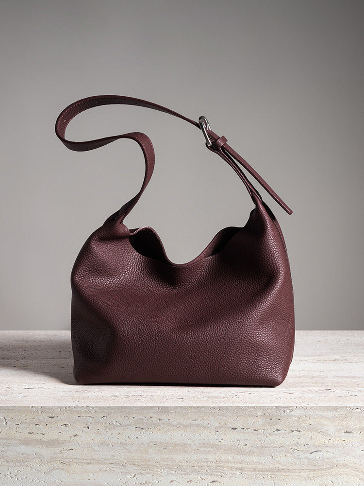 Women's Loose Soft Cowhide Vintage Genuine Leather Women's Shoulder Bag