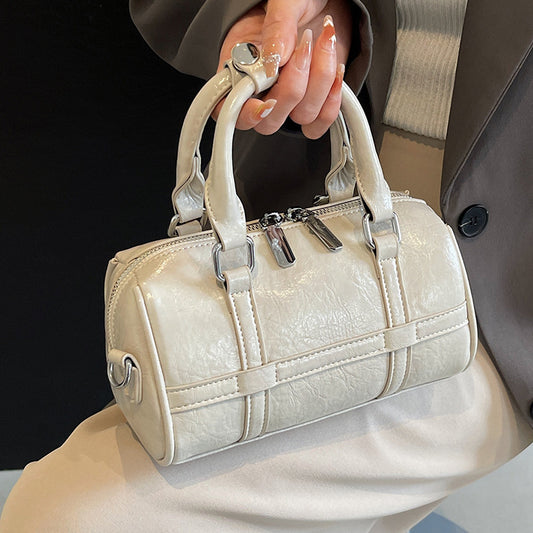Women's Fashion Hand Carrying Bowling Summer Simple Pleated Niche Bags