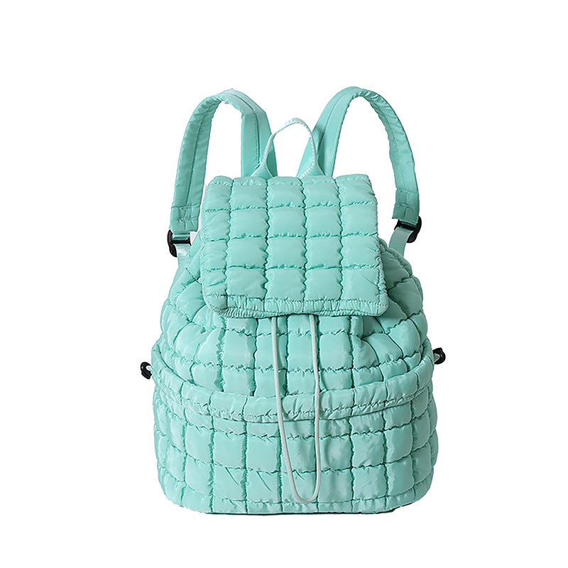 Women's Fashion Commuter Large Capacity Fluffy Plaid Backpacks