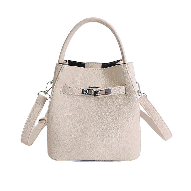 Women's Korean Style Spring Retro Commuter Bucket Bag