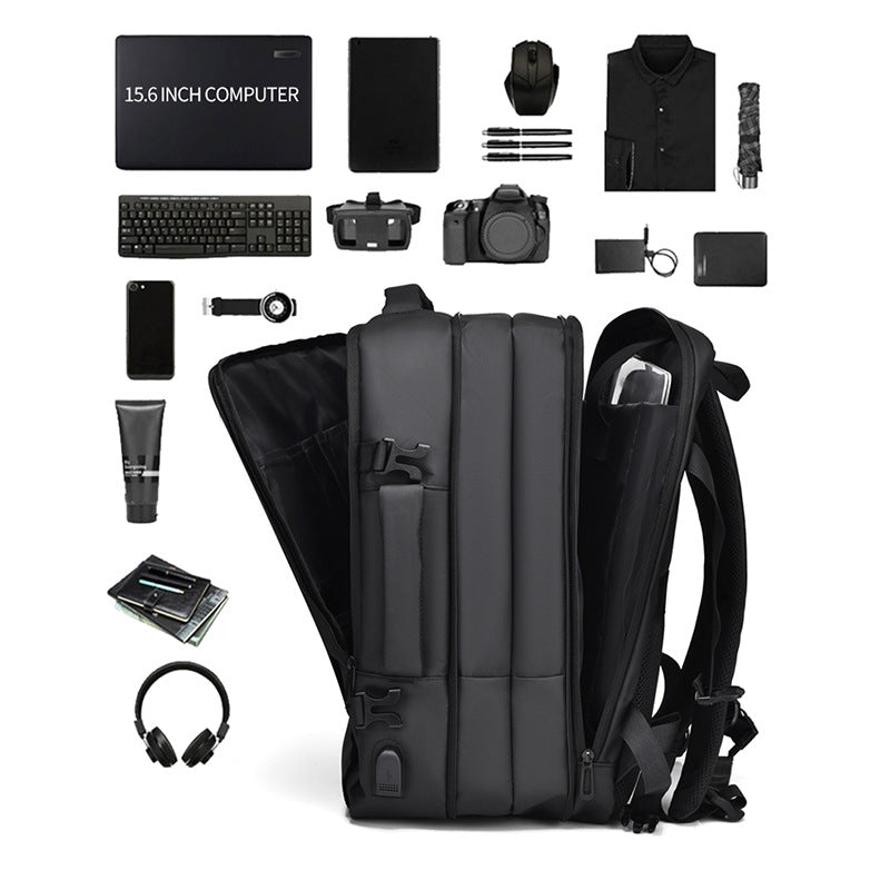 Men's Extendable Trip Derm Computer Large Capacity Business Backpack