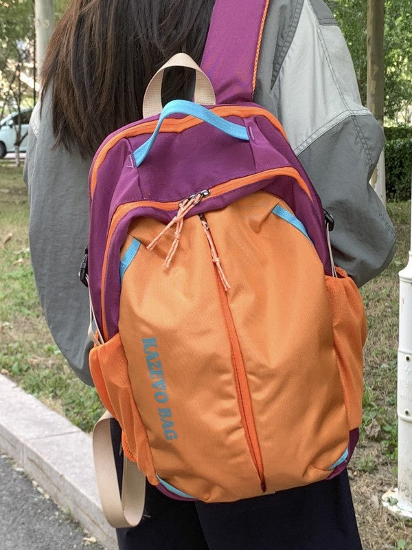 Style Good-looking Fresh Contrast Color Female Lightweight Leisure Backpack