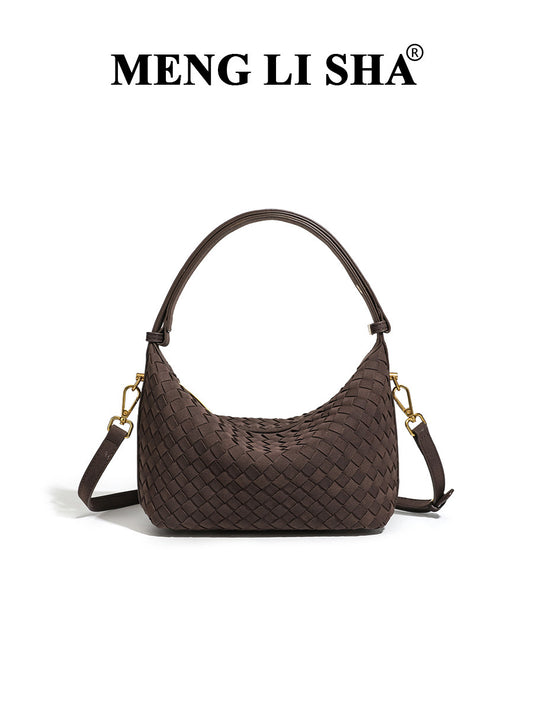 Women's Frosted Vintage Hand-woven Lunch Box Fashion Women's Shoulder Bag