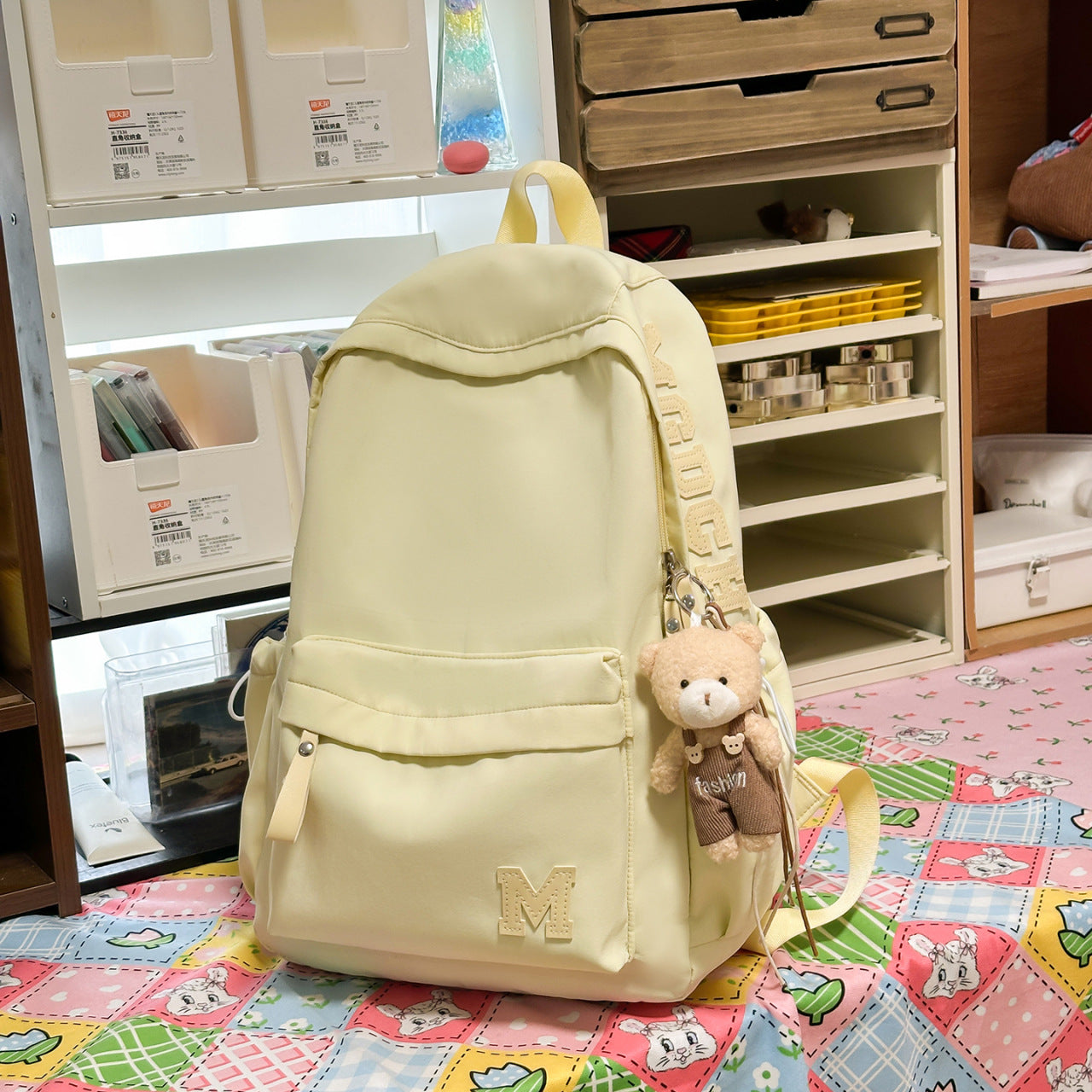 Letter Trendy High College Simple Versatile Women's Backpack