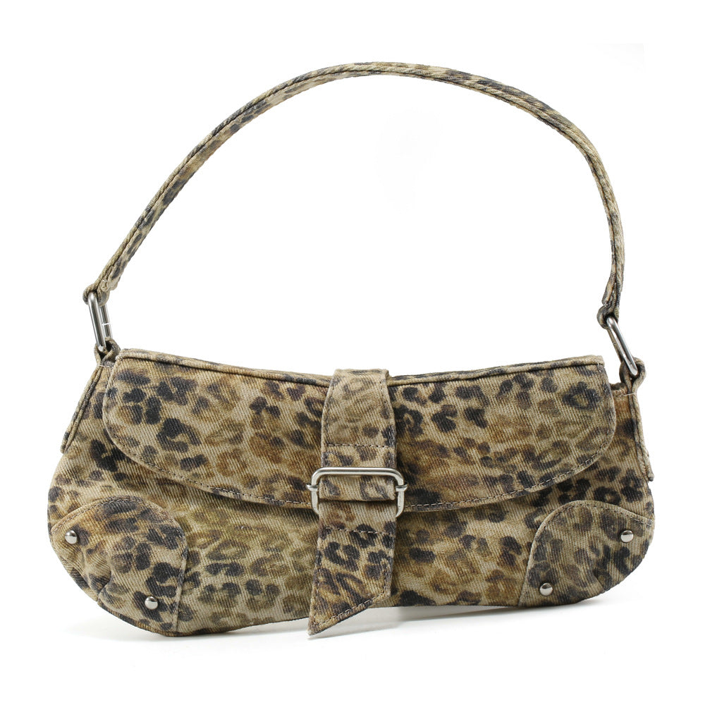 Cool Women's Distressed Leopard Print Asymmetric Bags