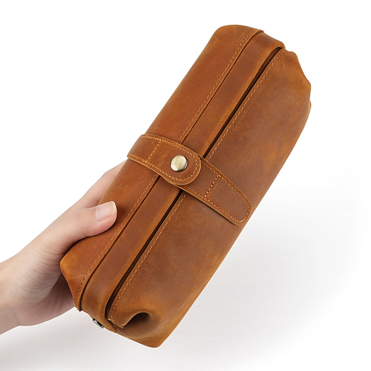 First Layer Cowhide Wash Cosmetics Storage Mobile Genuine Bags