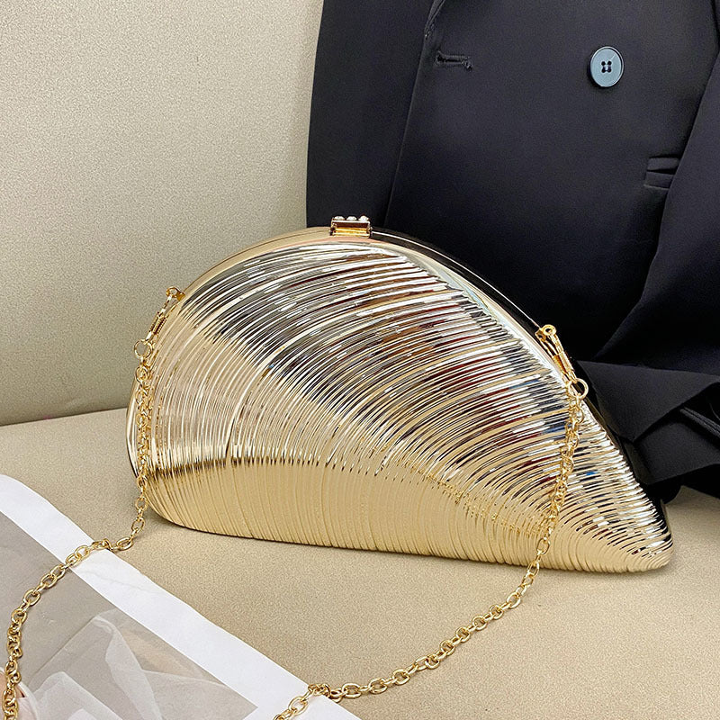 Creativity Gold Shell Acrylic Design High-grade Bags