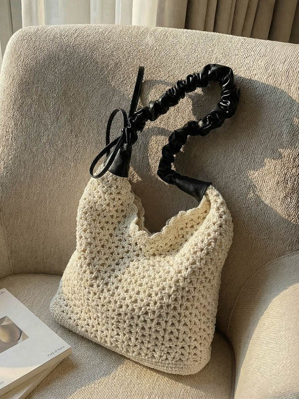 Women's Knitted Woven Idle Style Seaside Holiday Women's Shoulder Bag