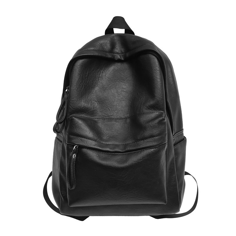 Men's & Women's British Leather Large Capacity College Trend Leisure Backpack