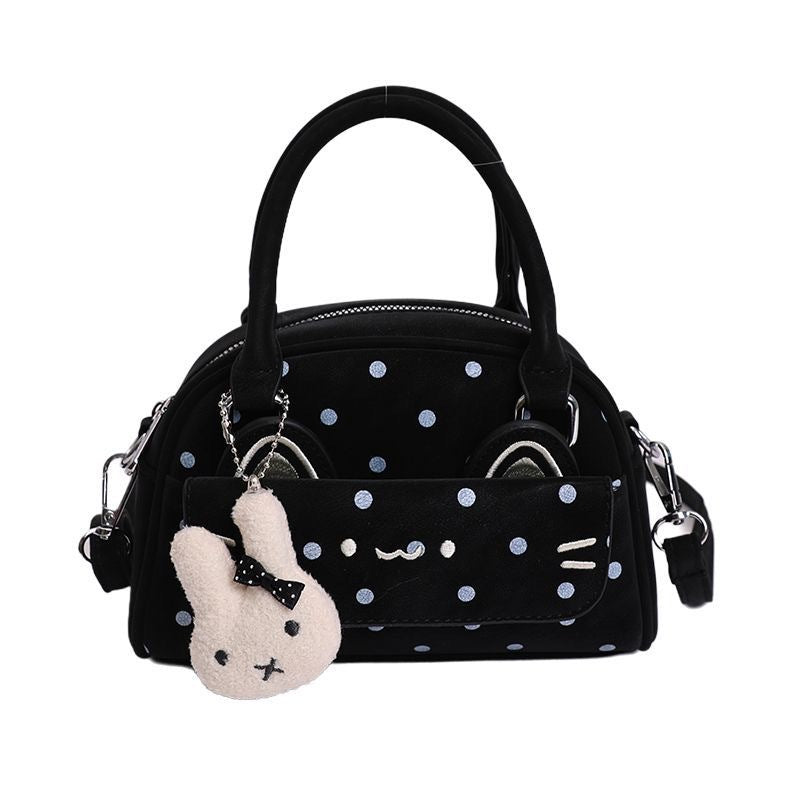 Women's Style Cute Cat Design Fashion Exquisite Polka Leisure Backpack