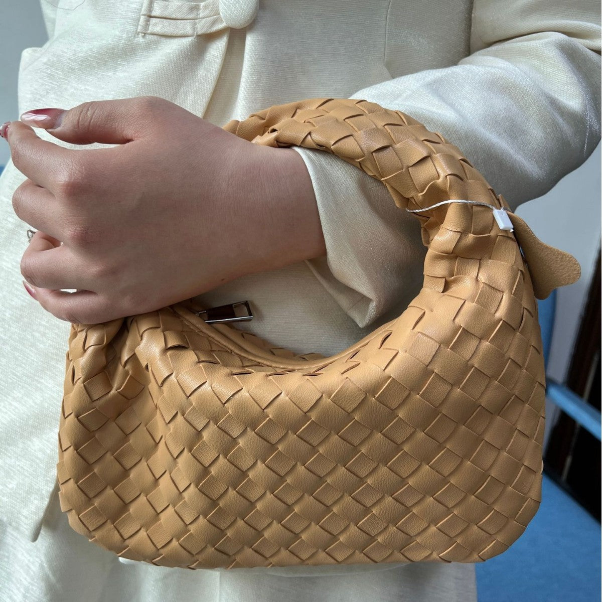 Women's Woven Popular Horn Knotted Portable Underarm Bags