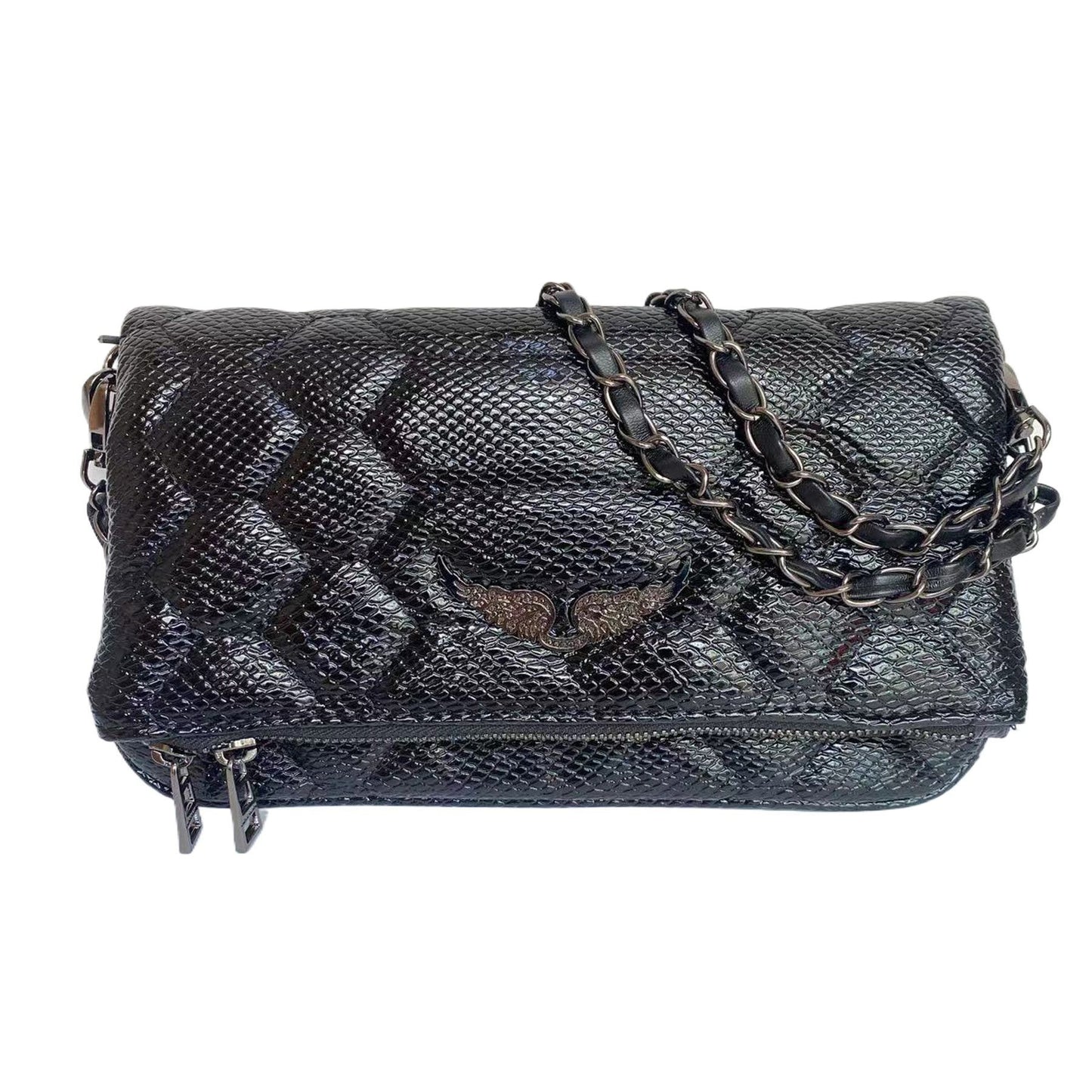 Women's Fashion Black Vintage Luxury Design Women's Messenger Bag