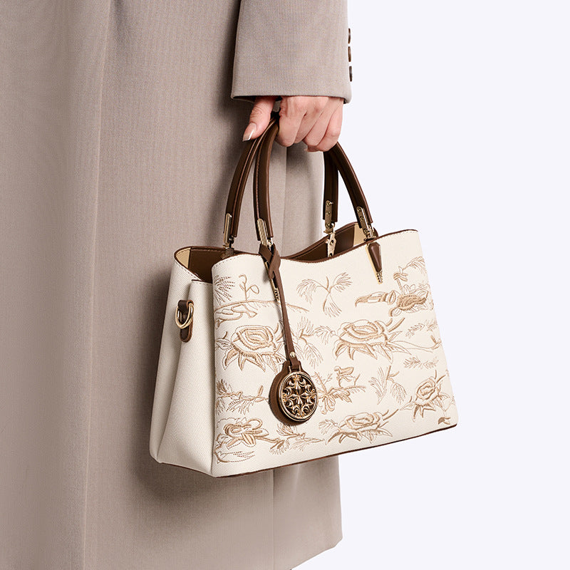Women's Advanced Texture Chinese Style Large Capacity Shoulder Bags