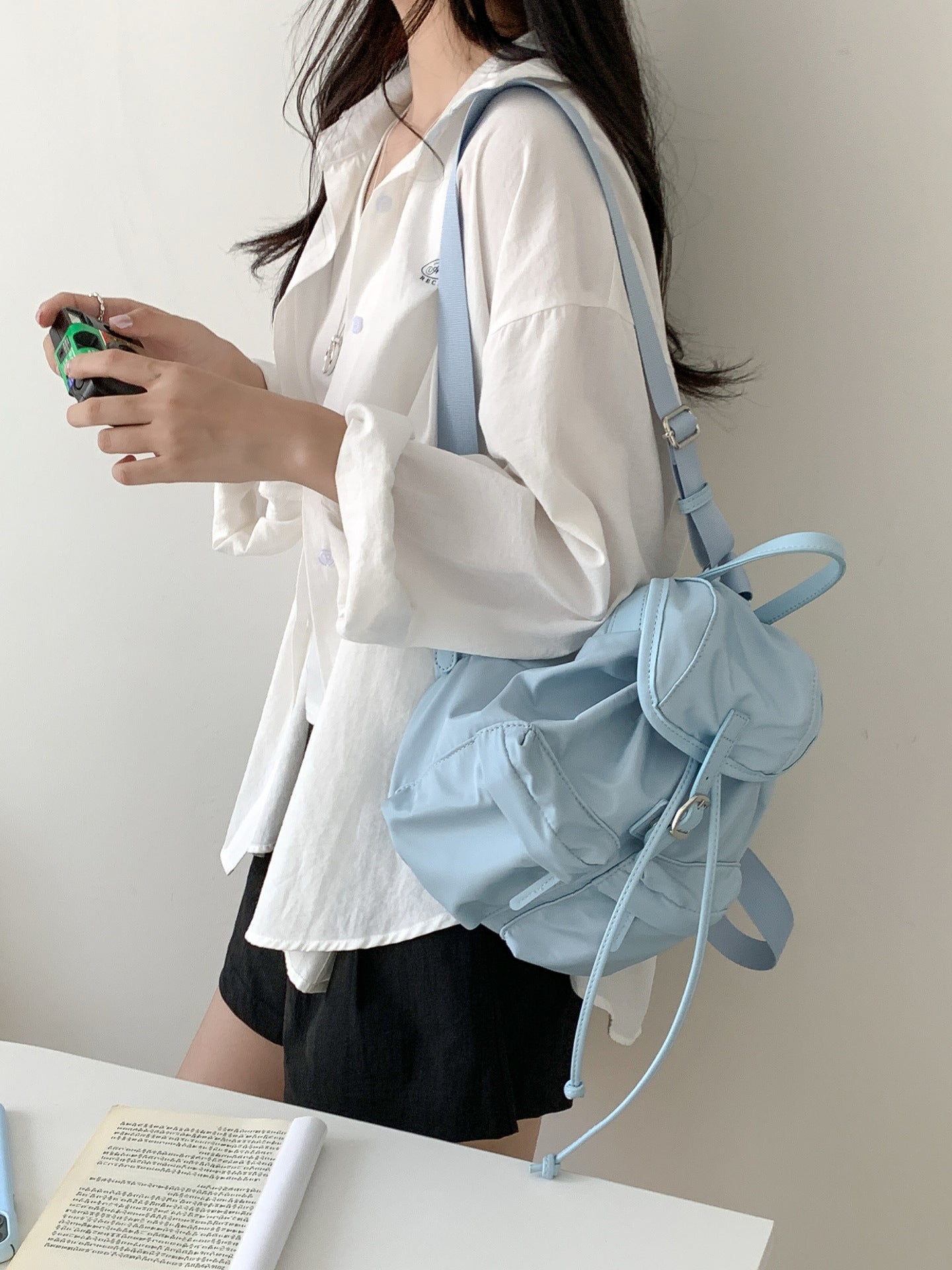 Women's Korean Style Commuter Lightweight Fashion Nylon Backpacks