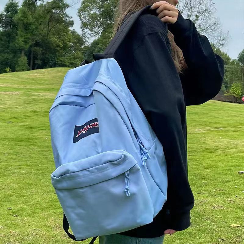 Women's & Men's Computer Minimalist Solid Color Campus Waterproof Large Leisure Backpack