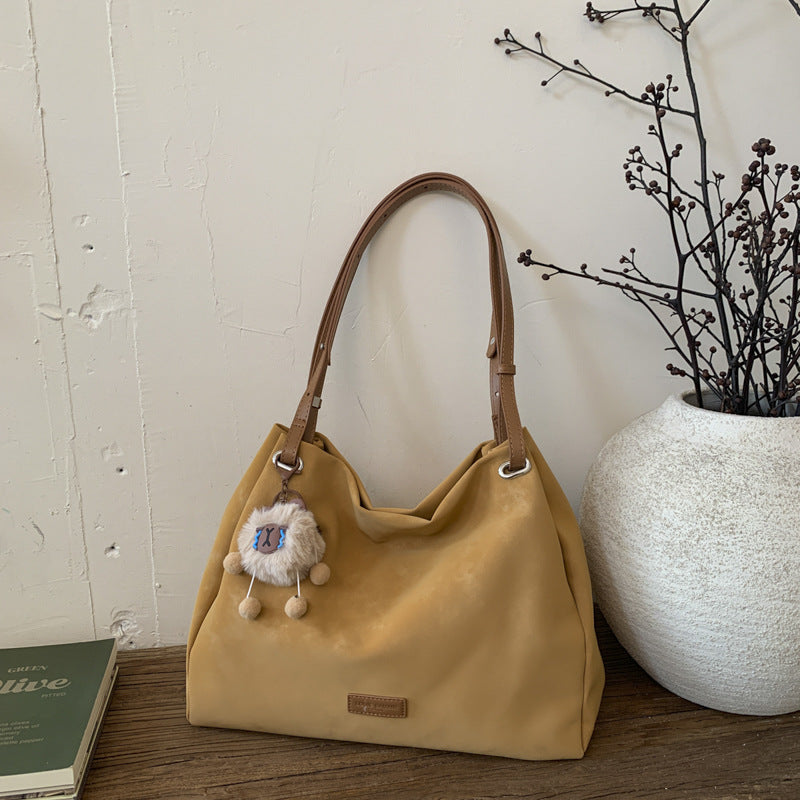 Women's Retro Large Capacity For Versatile Frosted Tote Bags