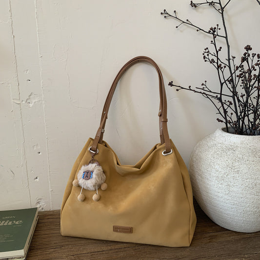 Women's Retro Large Capacity For Versatile Frosted Tote Bags