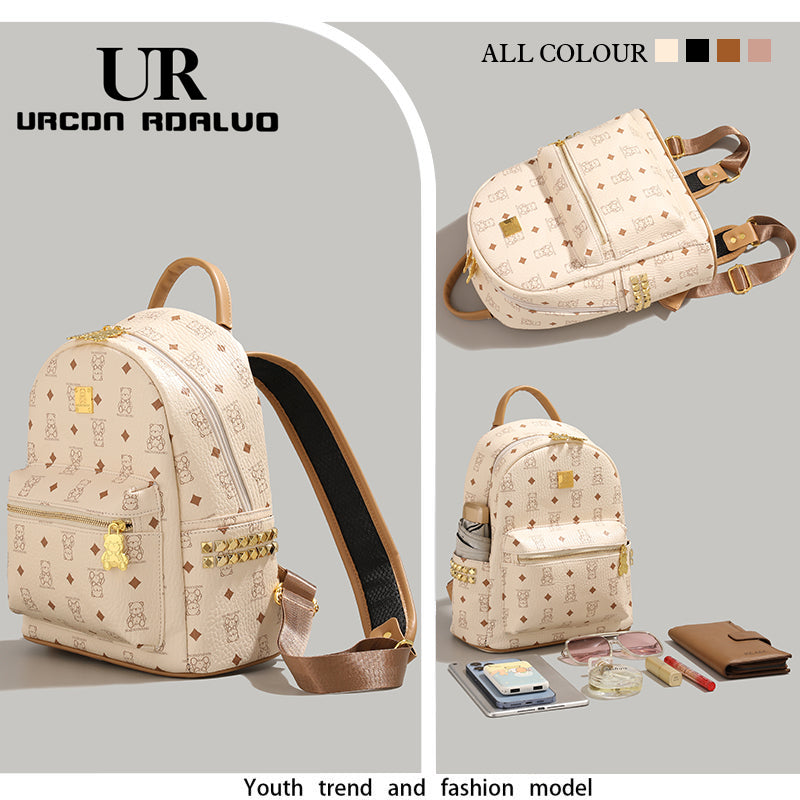 Birthday Gift Cute Bear Commuter Trendy Female Backpacks