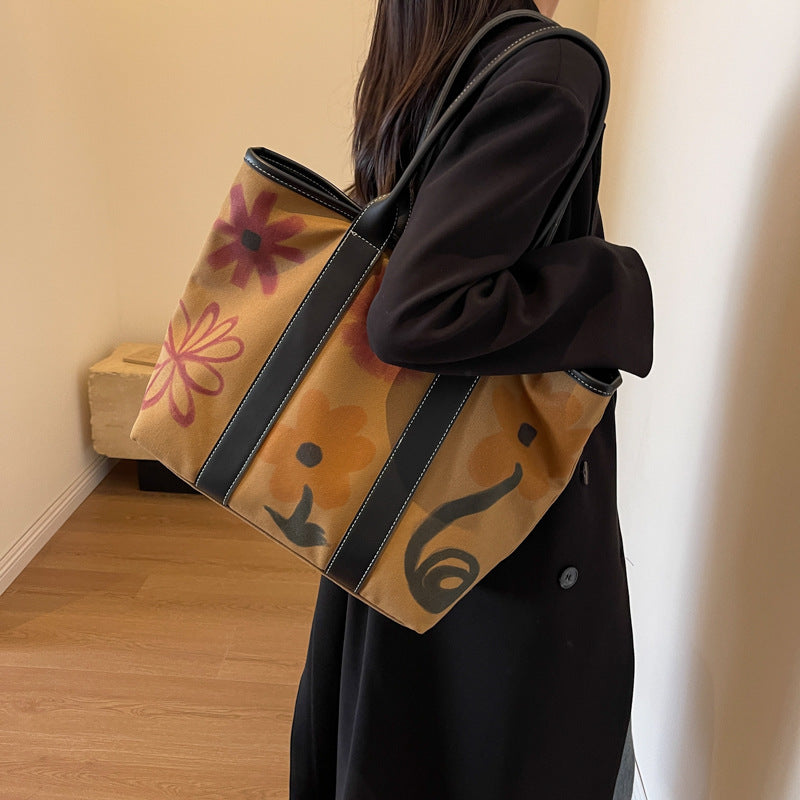 Rainbow Letters Trendy Thai Fashion Canvas Shoulder Bags