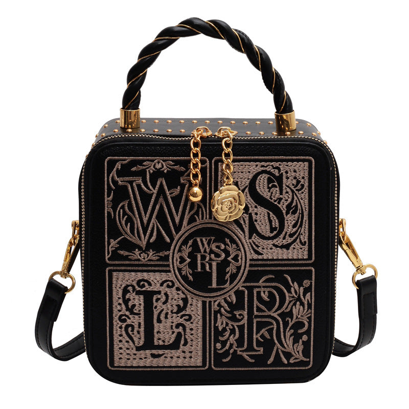 Design Female Lady Popular Portable Embroidery Women's Handbag