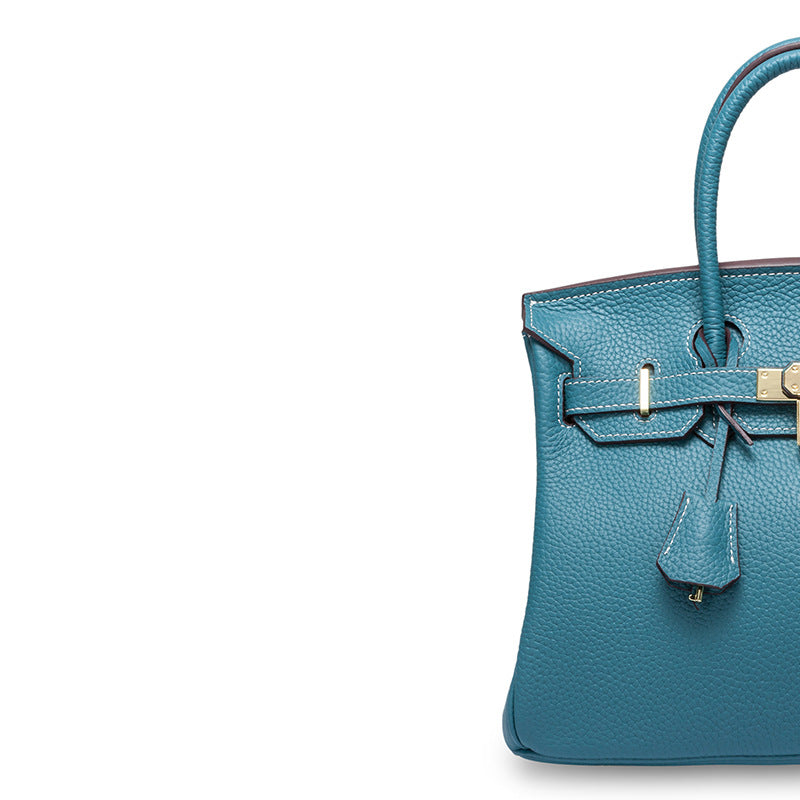 Women's First Layer Cowhide Texture Fashionable Korean Style Genuine Bags