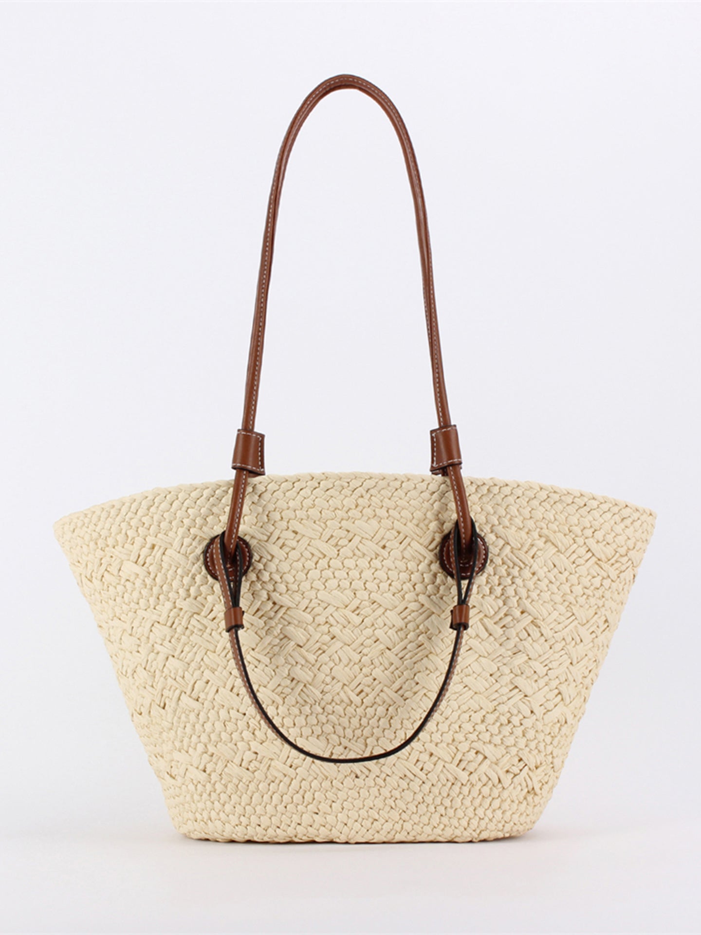 Large Capacity Woven Fashion Paper String Women's Shoulder Bag