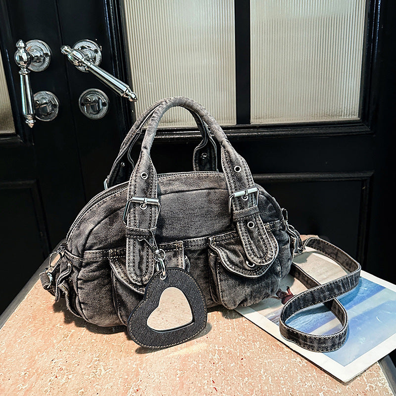 American Washed Denim Design Cool Retro Handbags