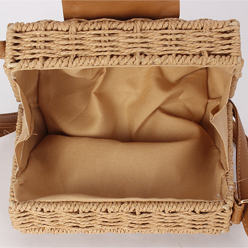 Women's Woven Seaside Holiday Minority Simple Design Women's Messenger Bag