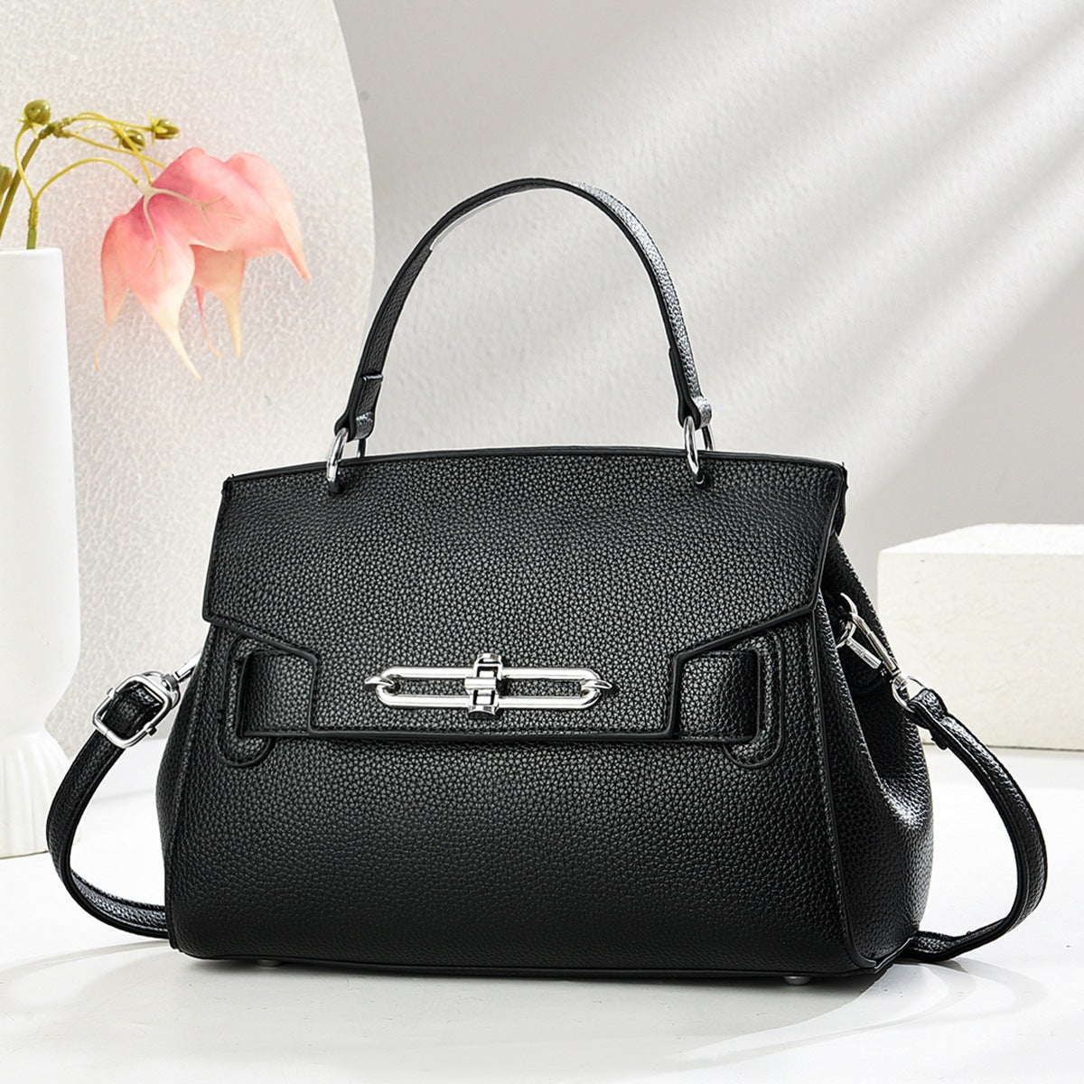 Women's High Texture Lychee Pattern Trendy Commute Leisure Women's Shoulder Bag