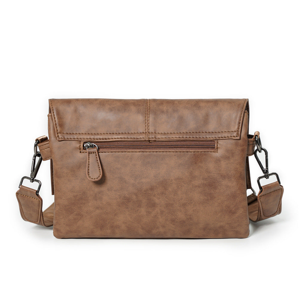 Men's Korean Style Retro Leather Business Large Shoulder Bags
