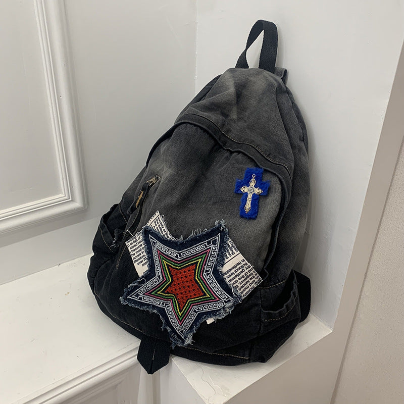 Junior High College Large Capacity Vintage Leisure Backpack
