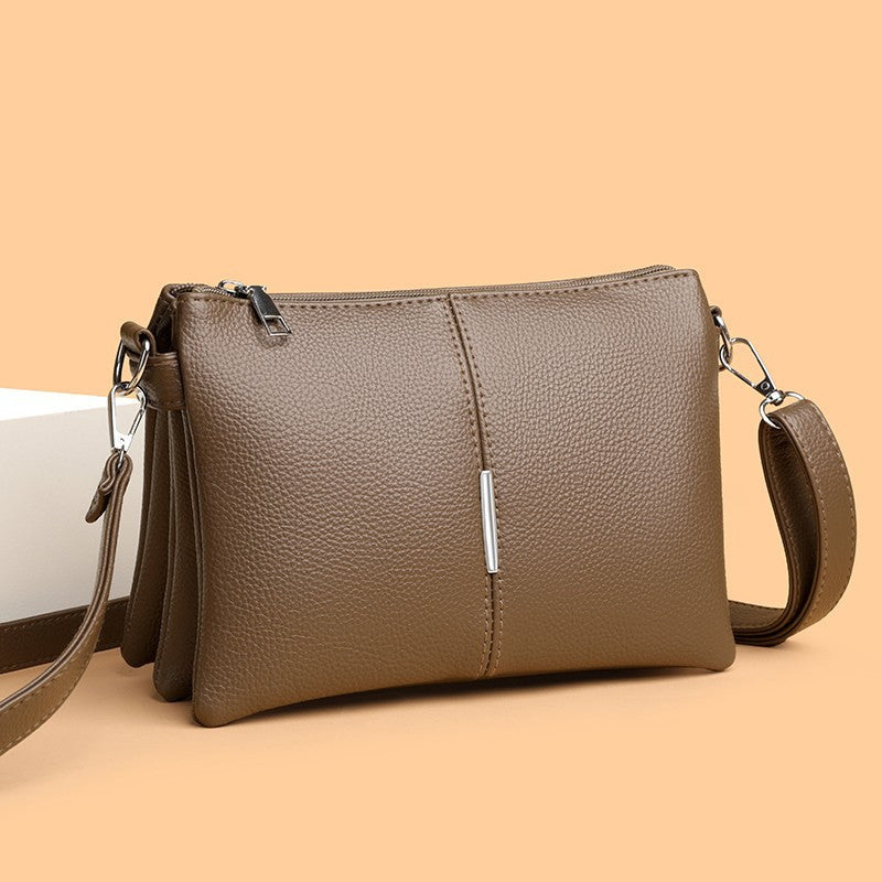 Women's Fashionable Simple Soft Leather Textured Commuter Women's Shoulder Bag