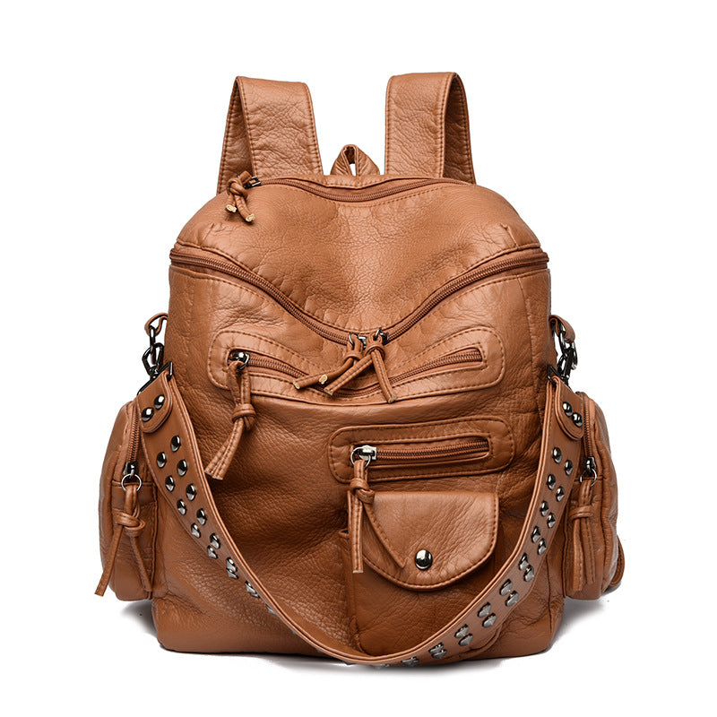 Female Trend Light Luxury Texture Western Style Leisure Backpack