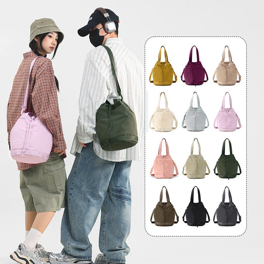 Drawstring Hand Large Capacity Strap Detachable Bucket Bag