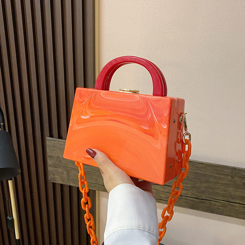 Women's Autumn Acrylic Chain Plastic Western Style Women's Handbag