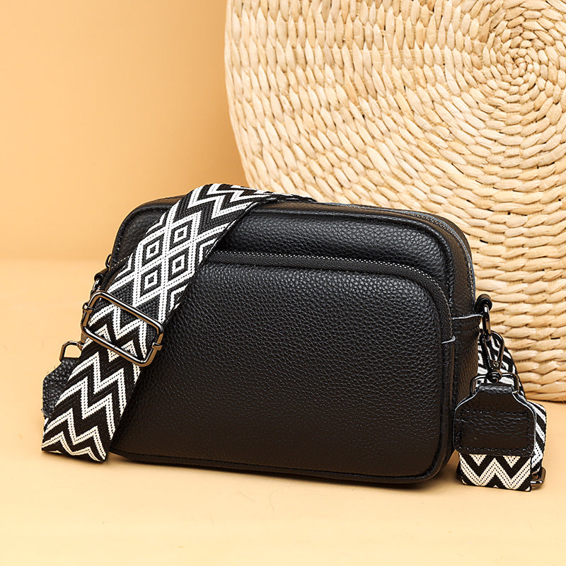 Women's Genuine Leather Trendy Fashion Top Layer Small Square Bags