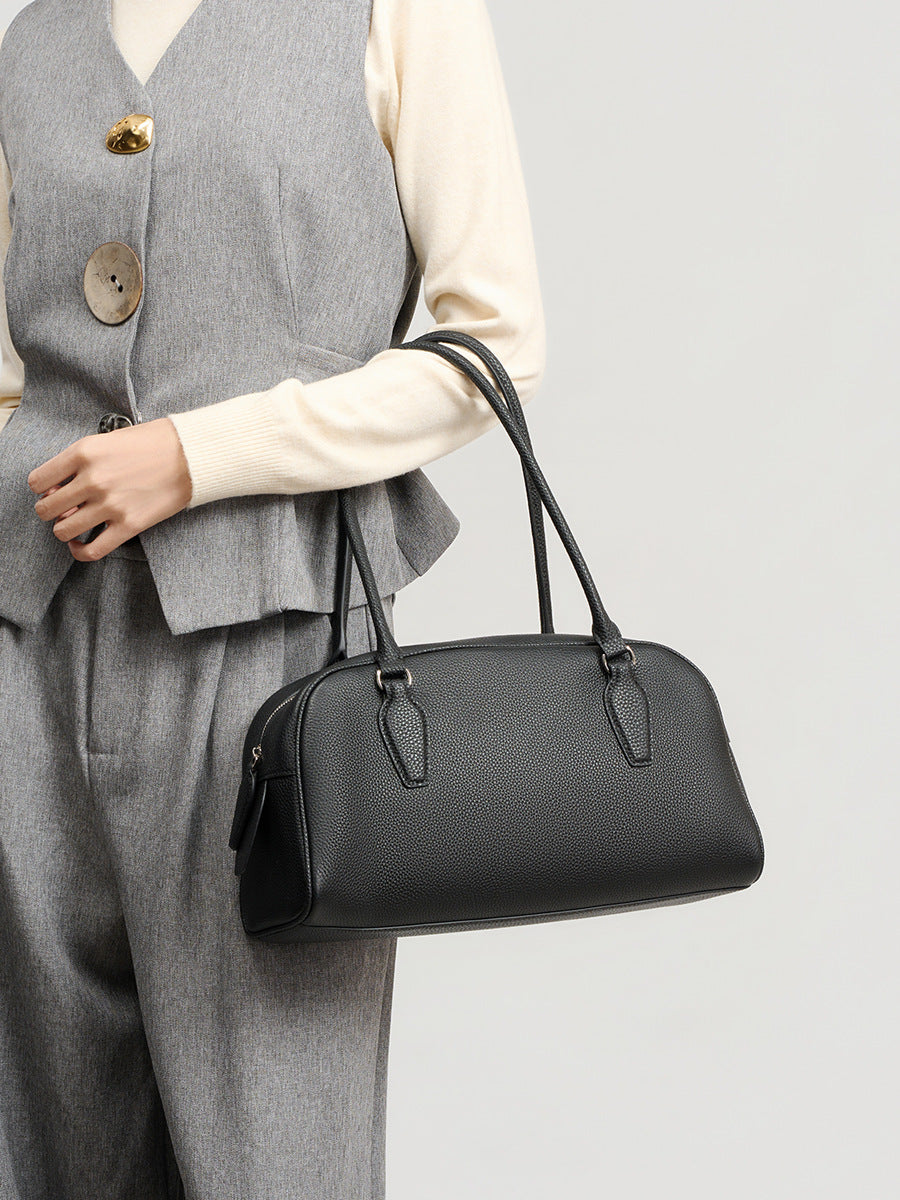 Spring Boston Bowling Genuine Leather Portable High Ladies Bags