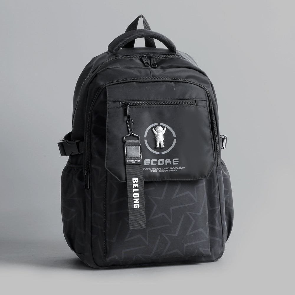Men's Fashion Trendy Korean Style Early High College Large Capacity Leisure Backpack
