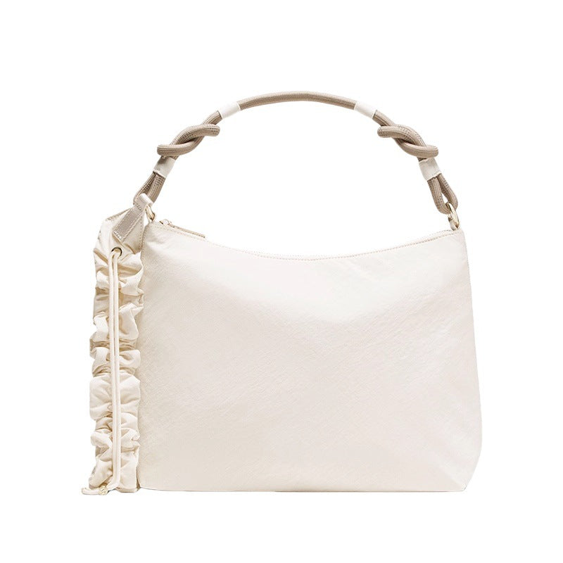 Underarm Drawstring Ruffle Fashion Commuter Dumplings Women's Messenger Bag
