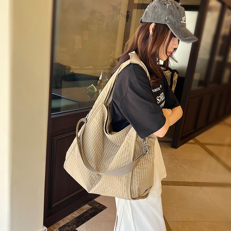 Women's Summer Canvas Korean Style Minority Simple Large Women's Shoulder Bag